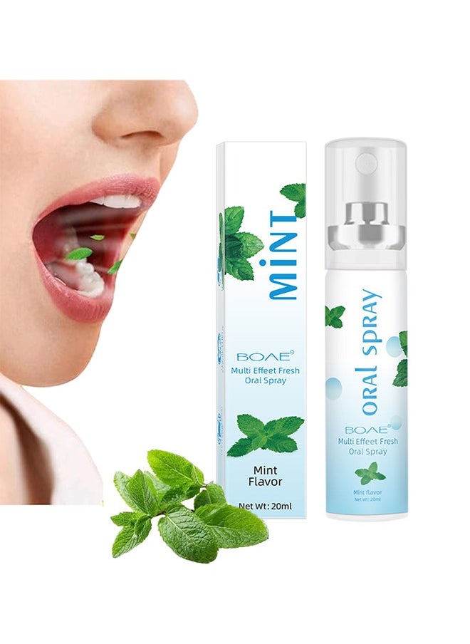 Mint Multi Effeet Fresh Oral Spray,Bad Breath Treatment for Adults ,Dry and Bad Mouth Smell Removing Drops,Easy to Carry and Handy Fresh Breath Oil-serum, 20 ml  - Image 1