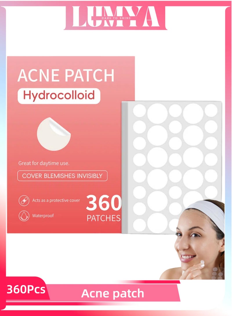 LUMYA 360PCS Hydrocolloid Acne Patches for Face, Invisible Waterproof Spot Treatment Stickers, Gentle for Sensitive Skin, Assorted Sizes for Daytime Wear (Clear)  - Image 2