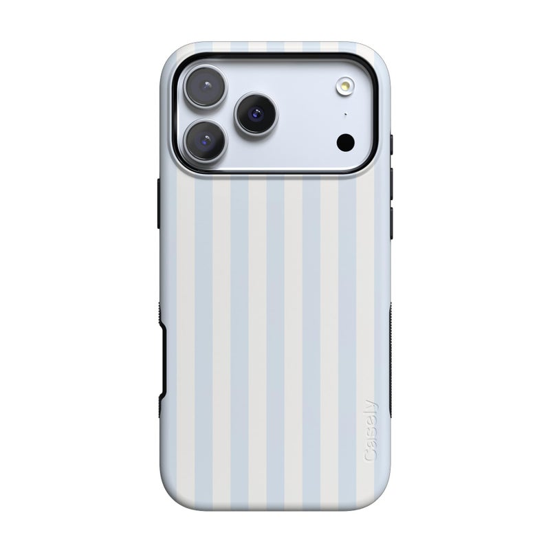 Casely iPhone 17 Pro Case | Blue Stripes | Sunday Best | Bold Protective Design | Compatible with MagSafe - Image 1