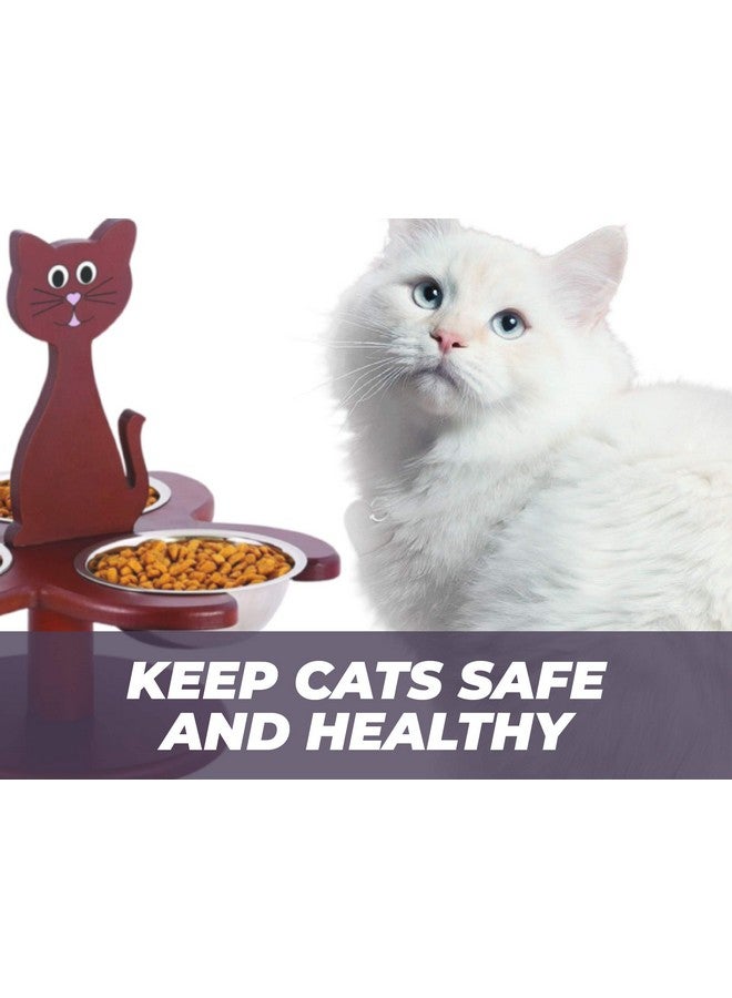 Etna Pet Store Elevated Cat Bowls  This Wooden, Raised Pet Feeder Promotes Better Digestion And Is Easy On The Joints  Multiple Cat Feeder With 3 Removable Cat Bowls For Food And Water  Brown - Image 4