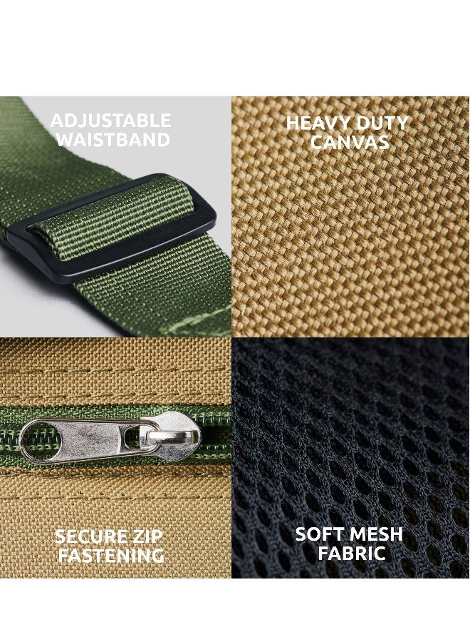 6 POCKET Tool Pouch Gardening Tools Belt Bag Portable Electrician's Tool Bag Adjustable Waist Tool Belt Pouch Single Side Tool Belt Pouch Canvas Construction for Carpenters Gardeners  - Image 4
