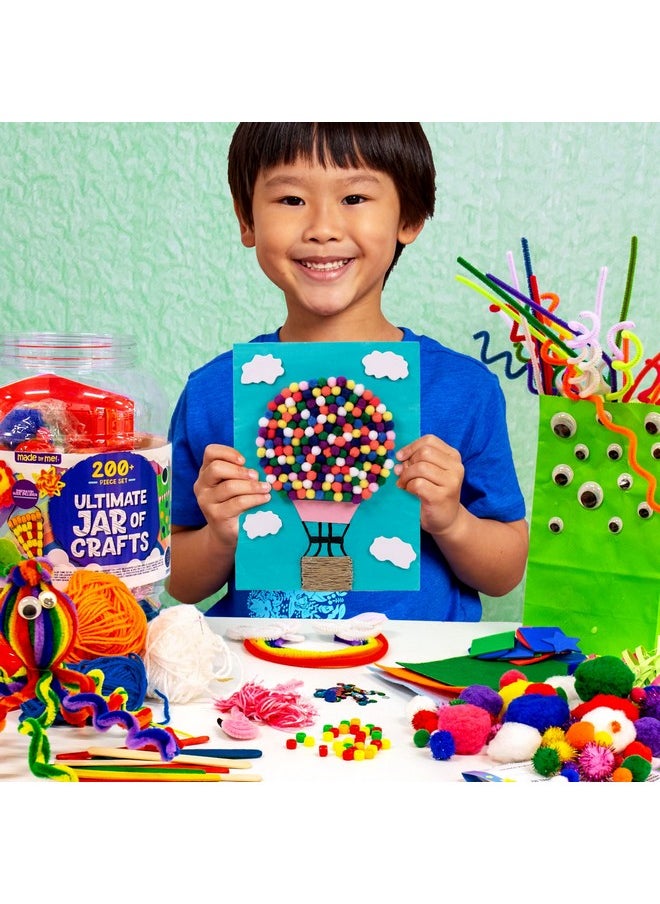 made by me - Ultimate Jar Of Crafts 200+ Piece Rainbow Craft Supply Bundle Craft Supplies Starter Kit Great Arts & Crafts Kit For Travel And Onthego Perfect For Kids And Adults Ages 6+ - Image 1