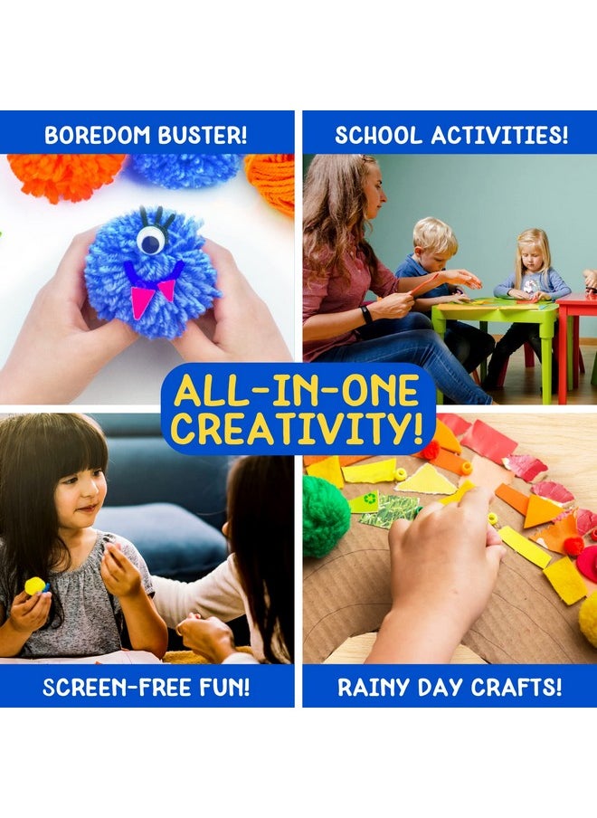 made by me - Ultimate Jar Of Crafts 200+ Piece Rainbow Craft Supply Bundle Craft Supplies Starter Kit Great Arts & Crafts Kit For Travel And Onthego Perfect For Kids And Adults Ages 6+ - Image 1