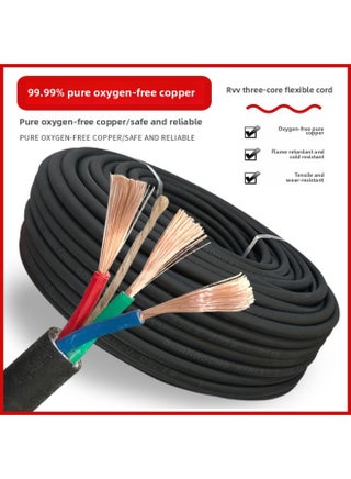 Pure Copper Core Cable 3 Core 2.5 4 1.5 Square Sheath Line Outdoor Antifreeze Wire Power Cord Pure Copper Cord-Color:Black Cable 3 × 2.5 Pure Copper 50 Meters To Send A Full Set - pzsku/Z72F63CD07A119D2BAC18Z/45/1746196092/1d1a975e-cfdd-4fc6-a62f-fe6aec6f7809