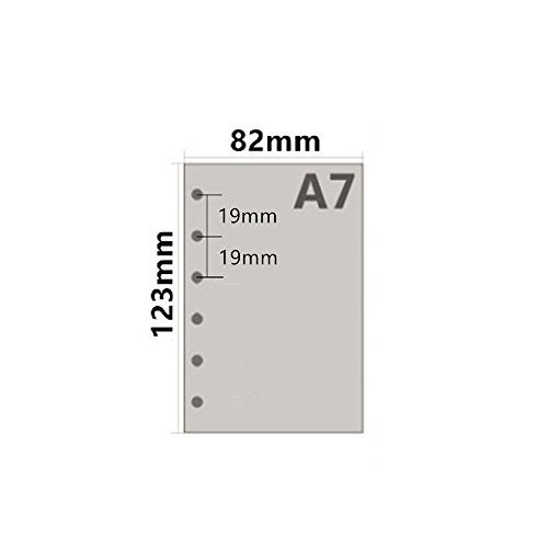 Harphia A7 Cornell Design Planner Refill 6 Holes Notebook Binder Refills, A7 College Rule Note Linned Planner Inserts for Filofax 100gsm Paper Pocket Size, 4.84 x 3.23'', Harphia - Image 4
