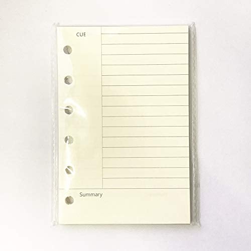 Harphia A7 Cornell Design Planner Refill 6 Holes Notebook Binder Refills, A7 College Rule Note Linned Planner Inserts for Filofax 100gsm Paper Pocket Size, 4.84 x 3.23'', Harphia - Image 5
