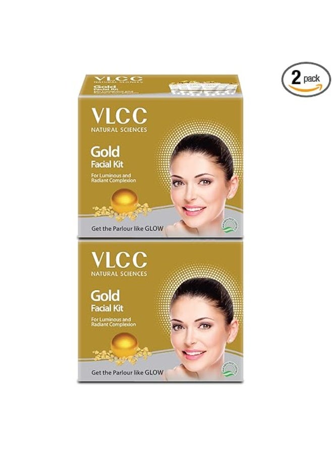 VLCC Gold Facial Kit, 60G (PACk Of 2) - Image 1