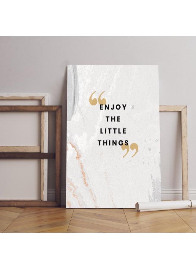 Home Gallery - Enjoy the little things postcard Printed canvas wall art - Image 1