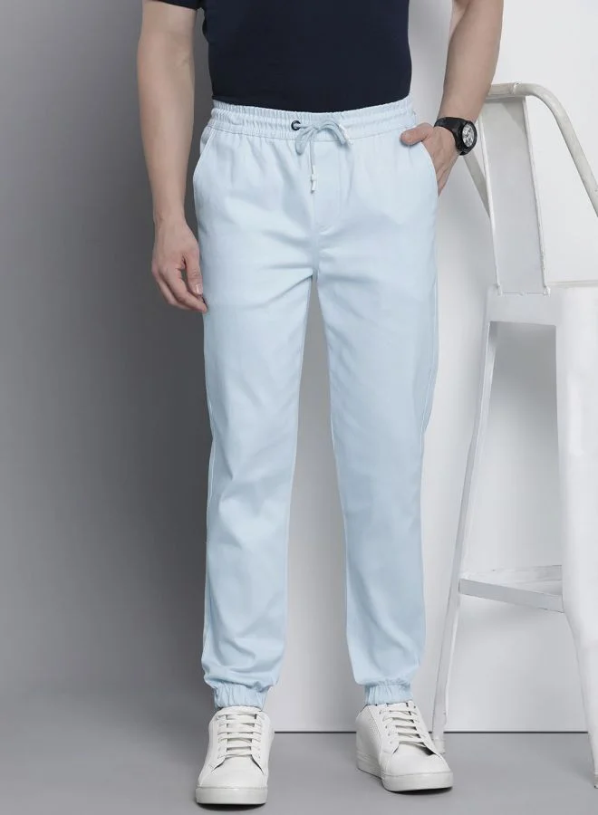 شركة المرآب الهندية Men Slim Fit Solid Mid-Rise Stretchable Chino Joggers