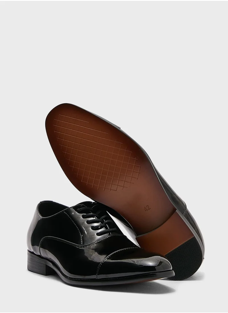 Robert Wood Genuine Patent Leather Formal Lace Ups