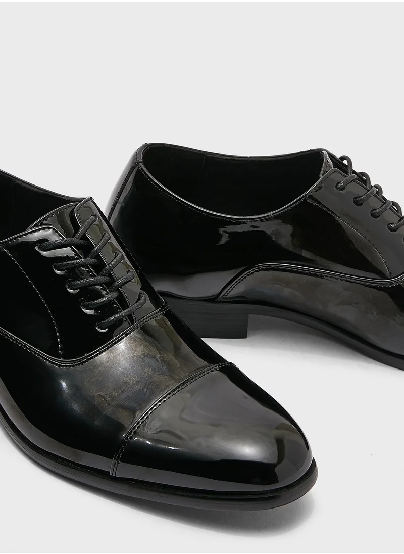 Robert Wood Genuine Patent Leather Formal Lace Ups