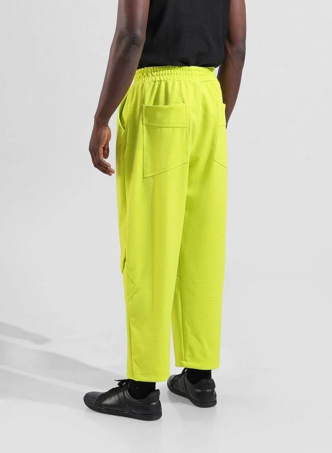 The Indian Garage Co Men Relaxed Fit Solid Side Pocket Mid-Rise Joggers