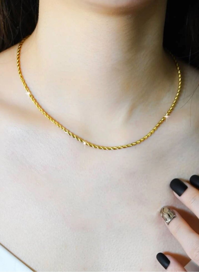 NEW STYLE Stainless Steel Gold Plated Choker Necklace For Women - Image 1