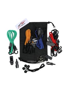 AUTOSMART 28-Piece Double Braided Rubber and Latex Versatile Hooks Bungee Cord  - Image 2