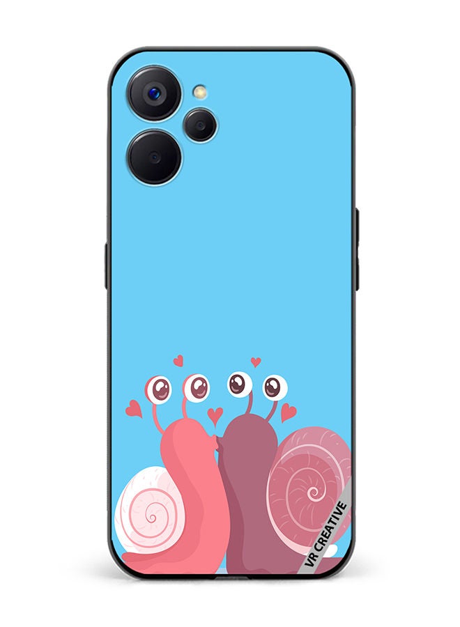 VR CREATIVE Protective Case Cover For Realme 10 5G Love Snail Design Multicolour - Image 1