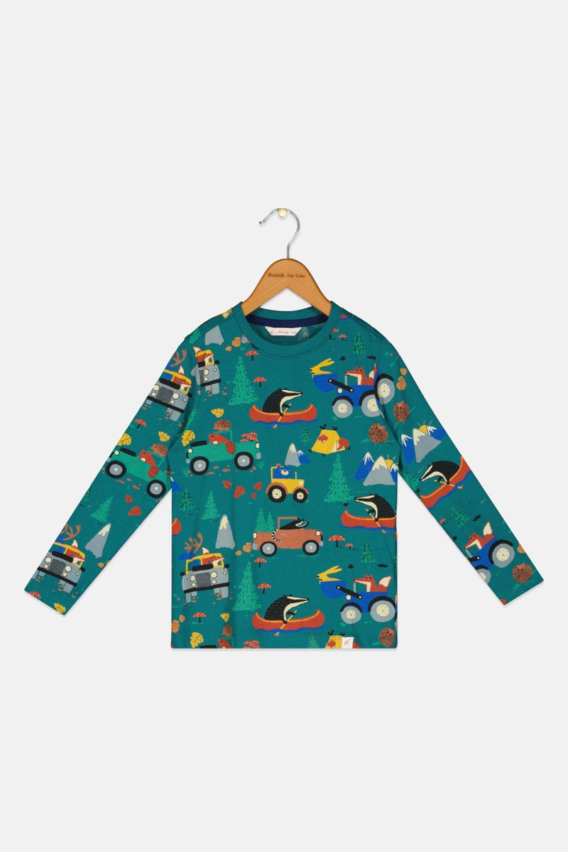 Hamleys Kids Boy Crew Neck Long Sleeve Graphic Print T-Shirt, Multicolor - Image 3