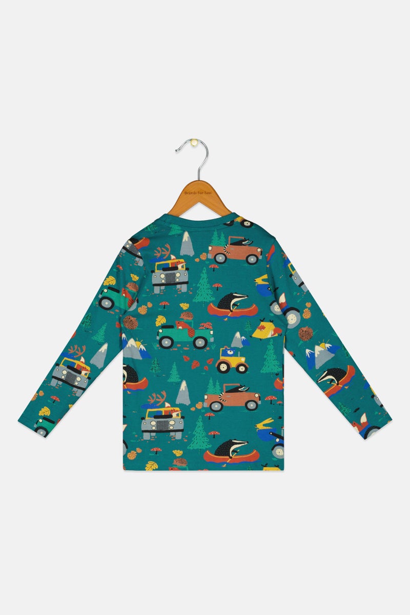 Hamleys Kids Boy Crew Neck Long Sleeve Graphic Print T-Shirt, Multicolor - Image 2