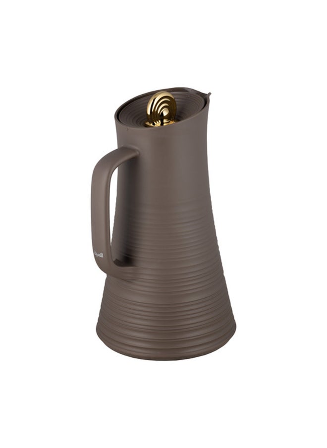 Alsaif Deva Coffee And Tea Vacuum Flask , Size: 1.0 Liter, Color:  Brown/Gold  - Image 3