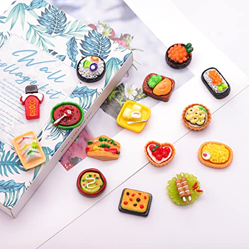 LUYI 80 Pieces Mini Food Drinks Bottle Toys Pretend Food for Dollhouse Kitchen Accessories Mini Play Resin Food Toys - Image 5