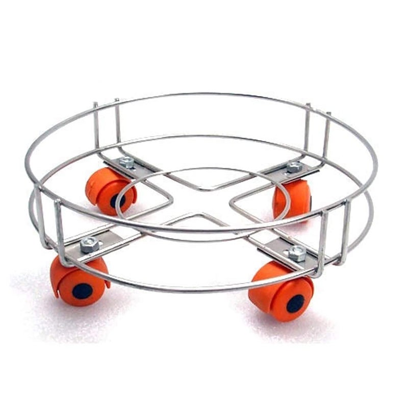 RODIO RODIO Stainless Steel Gas Cylinder Trolley with Rollers Stand Trolly with Rollers Wheels - Image 1