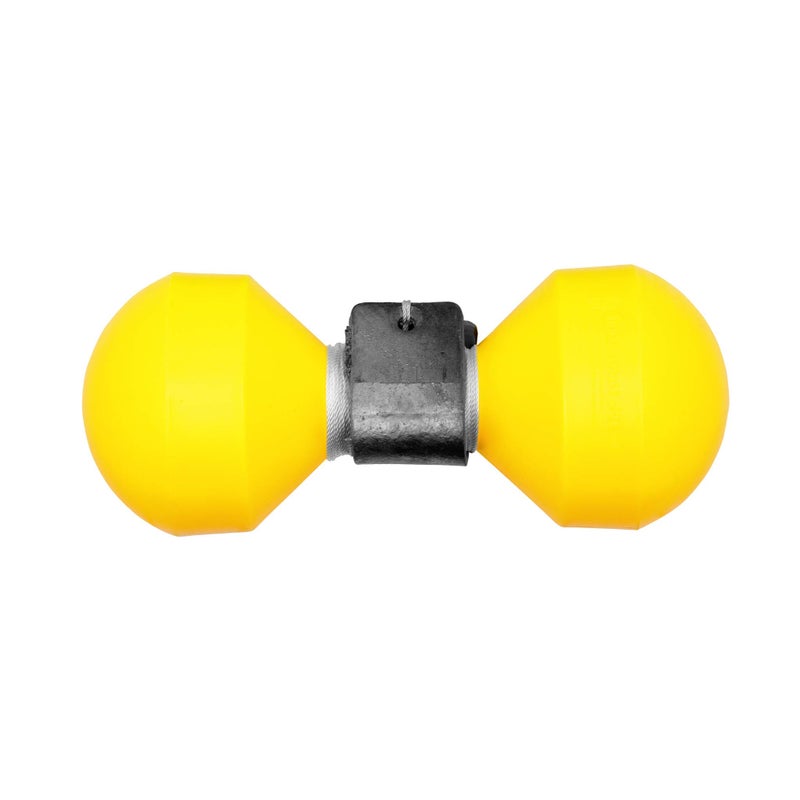 Lindy Marker Buoy for Fishing - Internal Ballast Weights and 60 ft of Rot-Proof Cord, Hot Yellow - Image 1