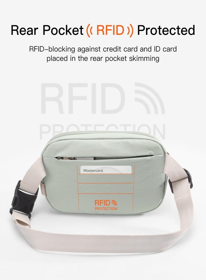 Inateck Sling Bag X-Mini, Durable Fanny Pack with RFID Blocking, Water-resistant Belt Waist Bag with Quick-adjust Strap, Stylish Waist Pack for Men, Women, Travel, Hiking, Cycling, Work, Sports, Green - Image 5