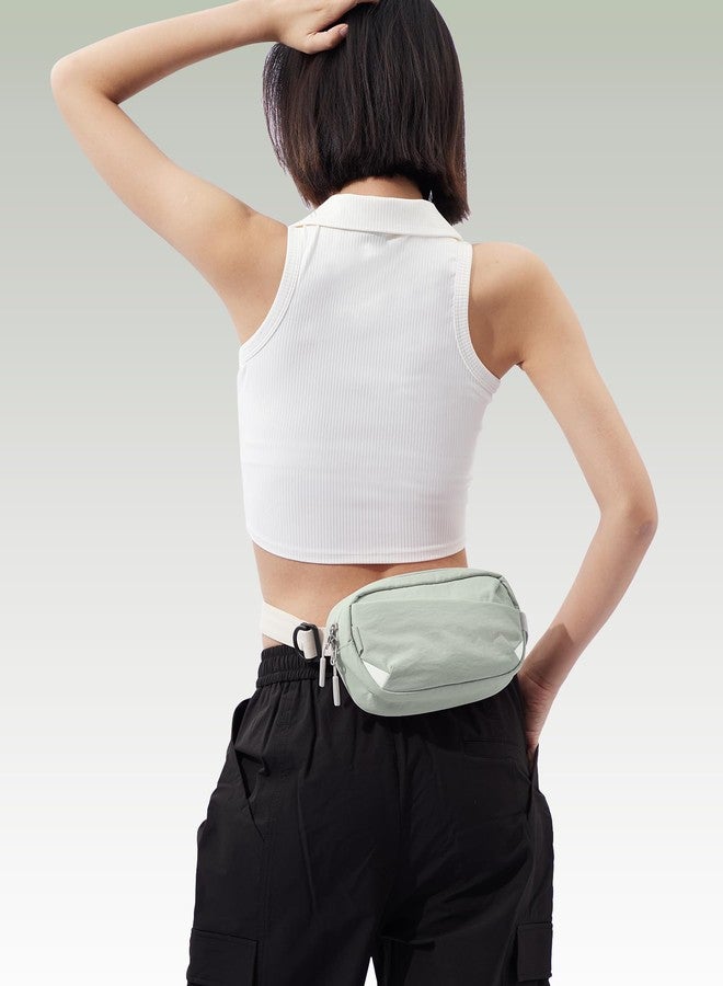 Inateck Sling Bag X-Mini, Durable Fanny Pack with RFID Blocking, Water-resistant Belt Waist Bag with Quick-adjust Strap, Stylish Waist Pack for Men, Women, Travel, Hiking, Cycling, Work, Sports, Green - Image 3
