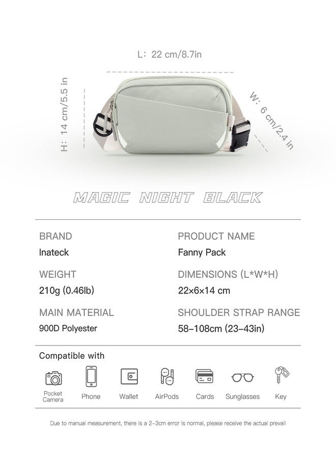 Inateck Sling Bag X-Mini, Durable Fanny Pack with RFID Blocking, Water-resistant Belt Waist Bag with Quick-adjust Strap, Stylish Waist Pack for Men, Women, Travel, Hiking, Cycling, Work, Sports, Green - Image 2