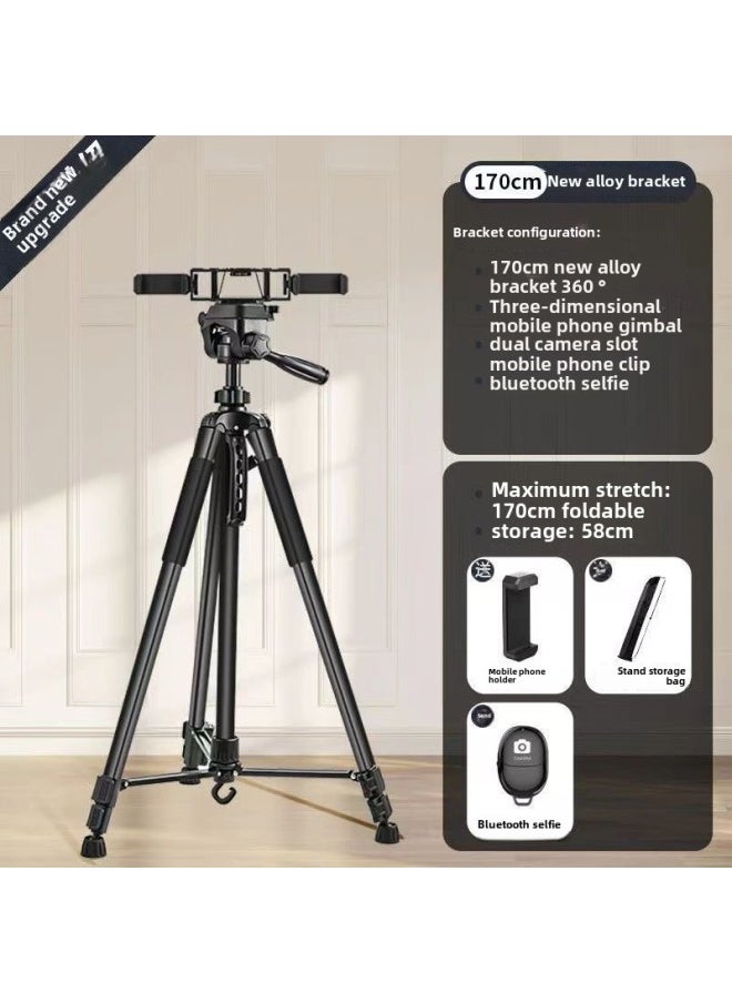 Generic Kk Professional Tripod Professional Grade Camera Multi-function SLR Camera Pan/tilt Anti-shake Portable Carbon Steel-Body Color:-  - Image 1