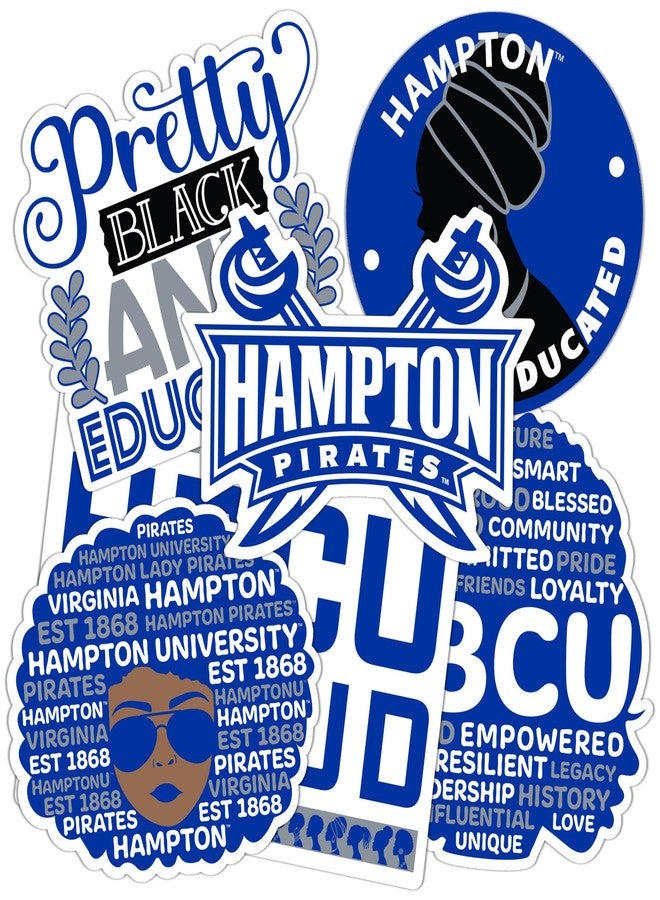 Desert Cactus Hampton University Sticker Virginia Pirates Sticker Vinyl Decals Laptop Water Bottle Car Scrapbook (T2 HBCU-C) - Image 1