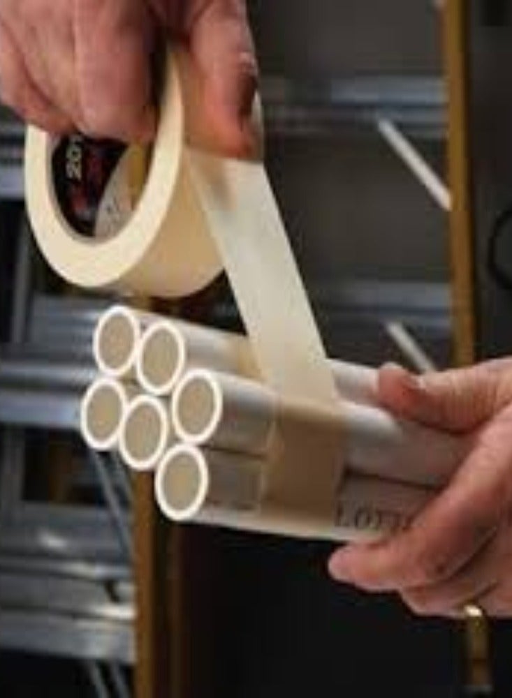 KNP 1/2 inch Masking Tape Pack of 9 is a versatile adhesive tape set ideal for a variety of applications, including painting, labeling, and general purpose masking. - Image 4