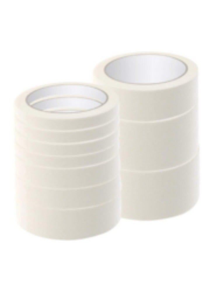 KNP 1/2 inch Masking Tape Pack of 9 is a versatile adhesive tape set ideal for a variety of applications, including painting, labeling, and general purpose masking. - Image 1