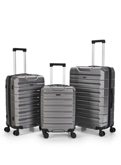 LIMRA Travel bags hard Luggage set 3 pieces size 28/24/20 inch Grey