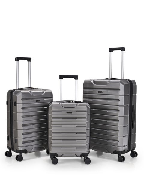 Travel bags hard Luggage set 3 pieces size 28/24/20 inch Grey