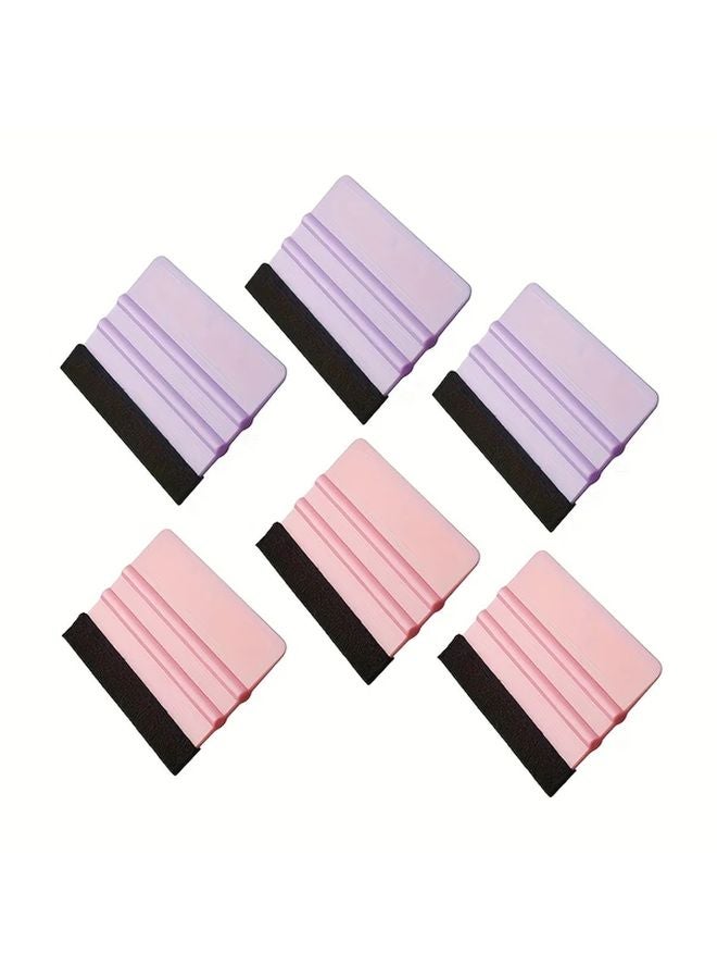 أداة كشط أرجوانية وردية 6 قطع أدوات تطبيق الفينيل للحرف اليدوية - Image 1