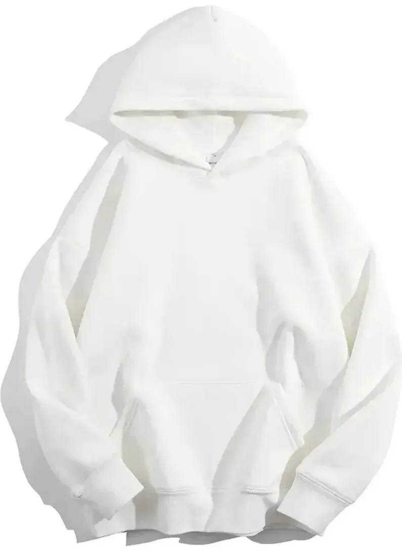 Feville Hooded White Oversize Sweatshirt