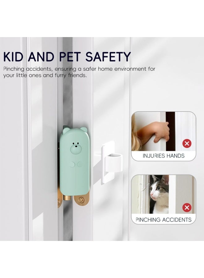 4PCS Silicone Door Pinch Guard, Hinge Install Door Slam Stopper, Child and Pet Safety Door Finger Pinch Guard, Prevents Door Slamming - Image 3