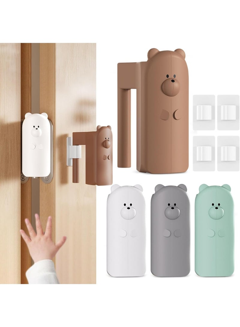 4PCS Silicone Door Pinch Guard, Hinge Install Door Slam Stopper, Child and Pet Safety Door Finger Pinch Guard, Prevents Door Slamming - Image 1