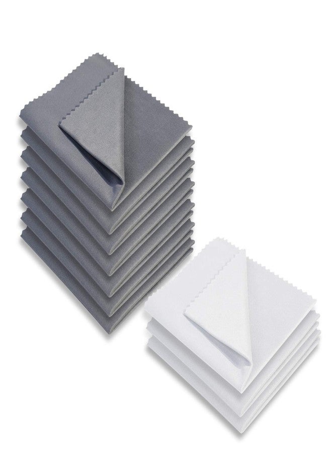AAwipes Eyeglasses Cleaner Cloths Microfiber Cloths (10 Packs for Eyeglasses, Lenses, Phones, Screens, Camera,Silverware, Any Other Delicate Surfaces (6"x7",3 White + 7 Dark Grey - Image 1