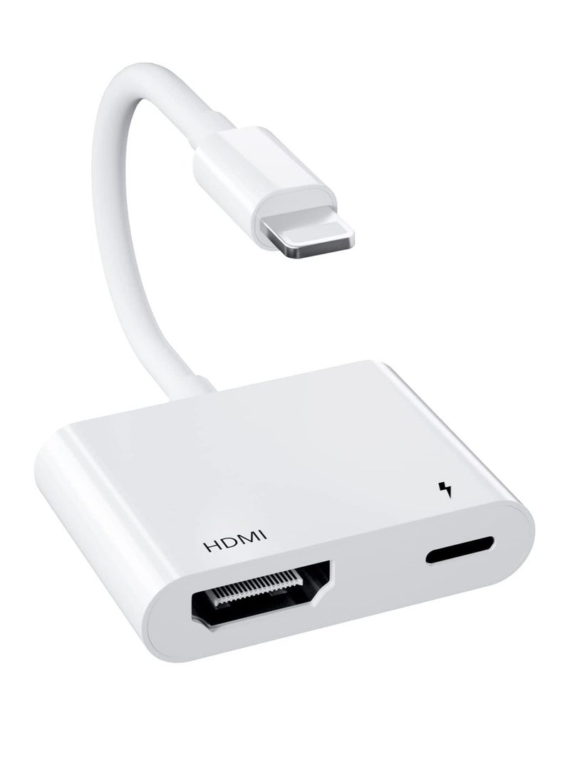 ELTRAZONE Lightning to HDMI Adapter,Digital AV Adapter iPhone,iPad to HDMI,(No Need Power) 1080P Video & Audio Sync Screen Connector Compatible iPhone,iPad - Image 1