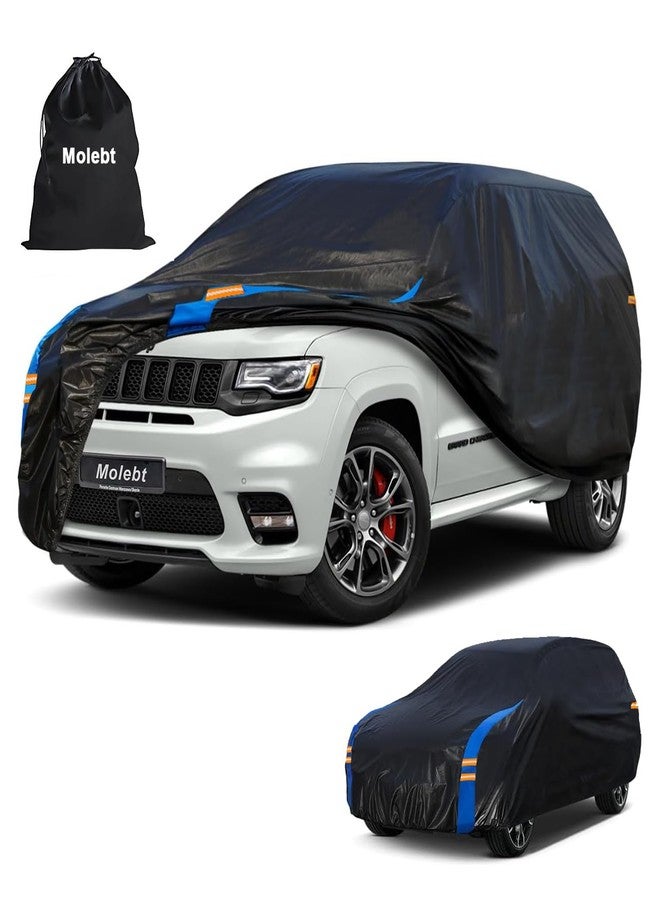 Molebt SUV Car Cover Waterproof All Weather for Automobiles, Full Exterior Covers for Jeep (191-201 inch) Universal Fit for Jeep Grand Cherokee, Ford Explorer, etc. Rain Winter Sun Snow Protection. - Image 1