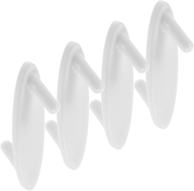 4Pcs Heavy Duty White Plastic Pegboard Hooks And Clips For Garage Workshop Storage - Image 1