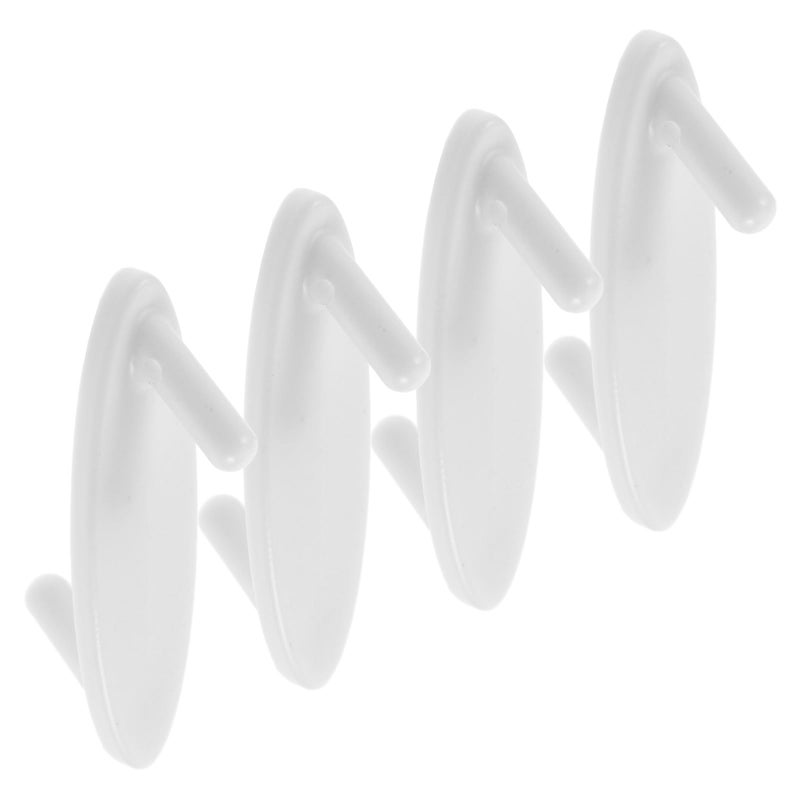 4Pcs Heavy Duty White Plastic Pegboard Hooks And Clips For Garage Workshop Storage - Image 2