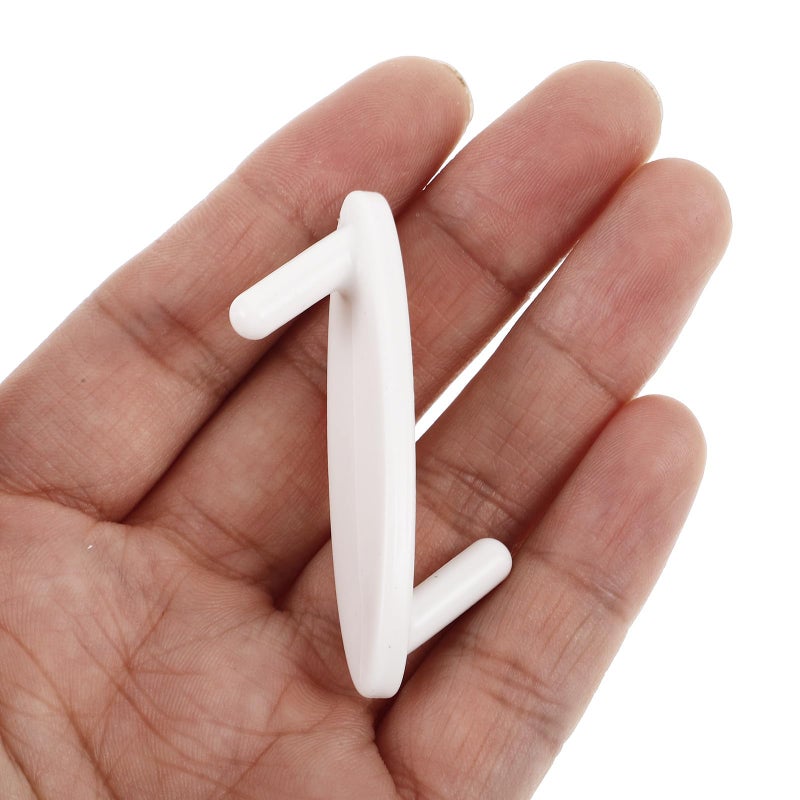 4Pcs Heavy Duty White Plastic Pegboard Hooks And Clips For Garage Workshop Storage - Image 4