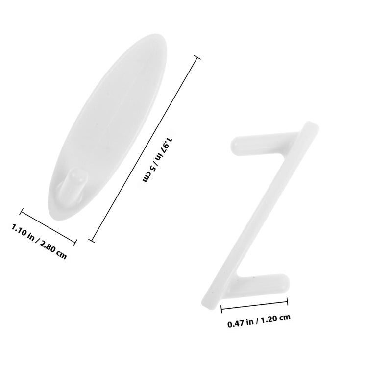 4Pcs Heavy Duty White Plastic Pegboard Hooks And Clips For Garage Workshop Storage - Image 3