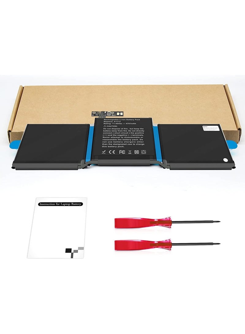 Terabyte A1713 A1708 Laptop Battery Compatible for MacBook Pro 13" A1708 (Late 2016, Mid 2017) Li-Polymer 11.4V 54.5Wh 4781mAh - Image 5