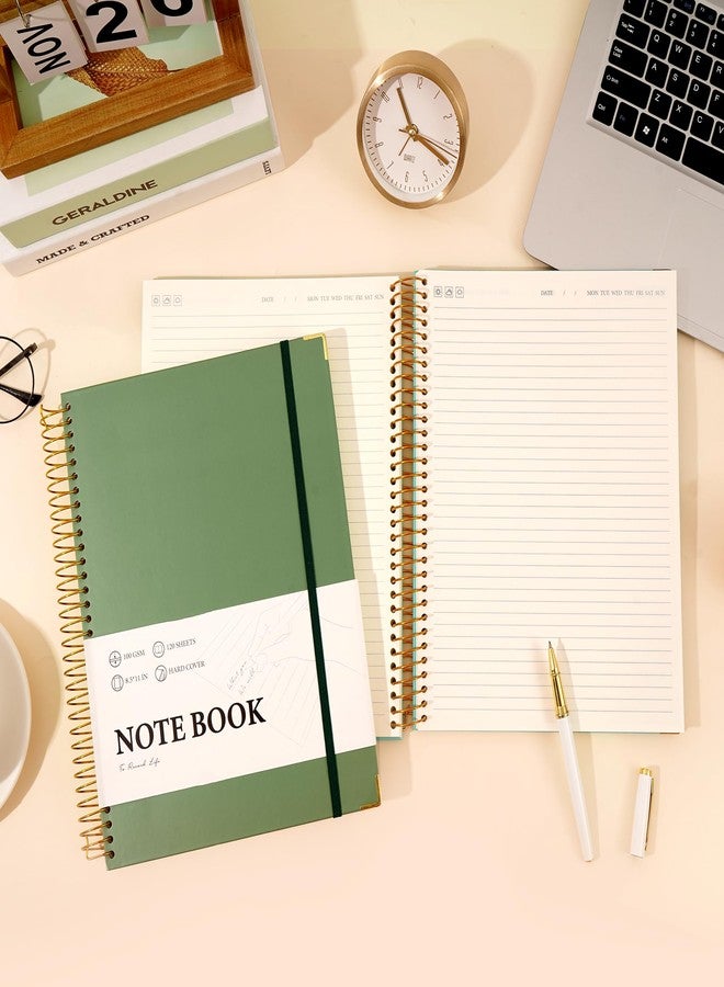 FLYING EAGLE Black Spiral Notebook College Ruled 8.5 X 11 with Tab Stickers Large Hardcover Notebooks for School Supplies A4 Note Book Journal Notebooks for Work Note Taking Office, 200 Pages - Image 3