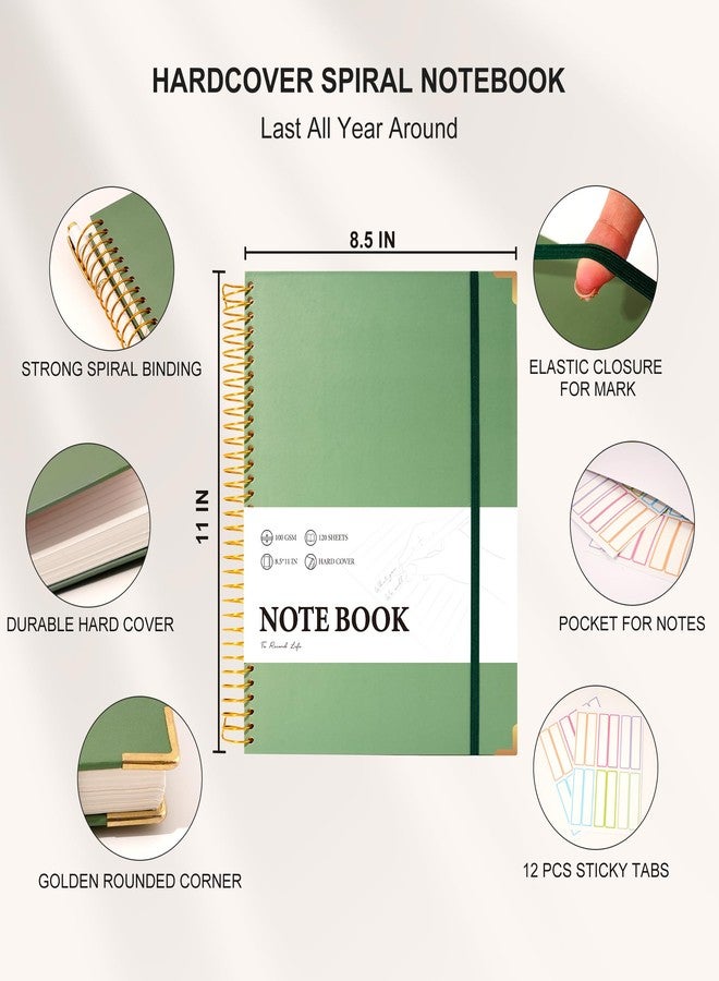 FLYING EAGLE Black Spiral Notebook College Ruled 8.5 X 11 with Tab Stickers Large Hardcover Notebooks for School Supplies A4 Note Book Journal Notebooks for Work Note Taking Office, 200 Pages - Image 4