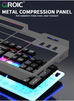 Wired Keyboard and Mouse with Colored Backlit, Wrist Rest, Gaming Mouse, Rechargeable Ergonomic Light Up Keyboard Mouse Combo with Phone Holder for Windows, Mac, PC, Laptop - pzsku/Z72F778D6A1B206824CCFZ/45/_/1718183103/c90e1975-a771-4b90-adc3-14e95913974d