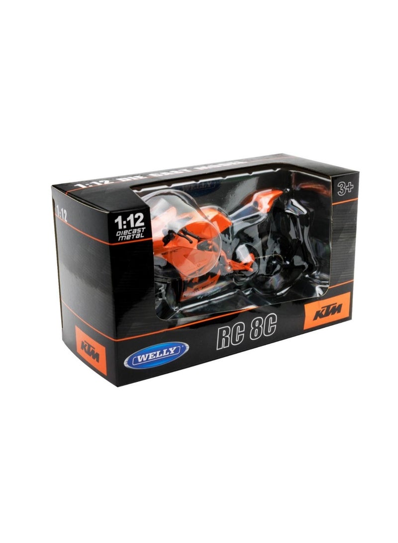 ويلي نموذج دراجة نارية KTM RC 8C بمقياس 1:12 مصنوع من المعدن المصبوب - دراجة رياضية لهواة الجمع - Image 4